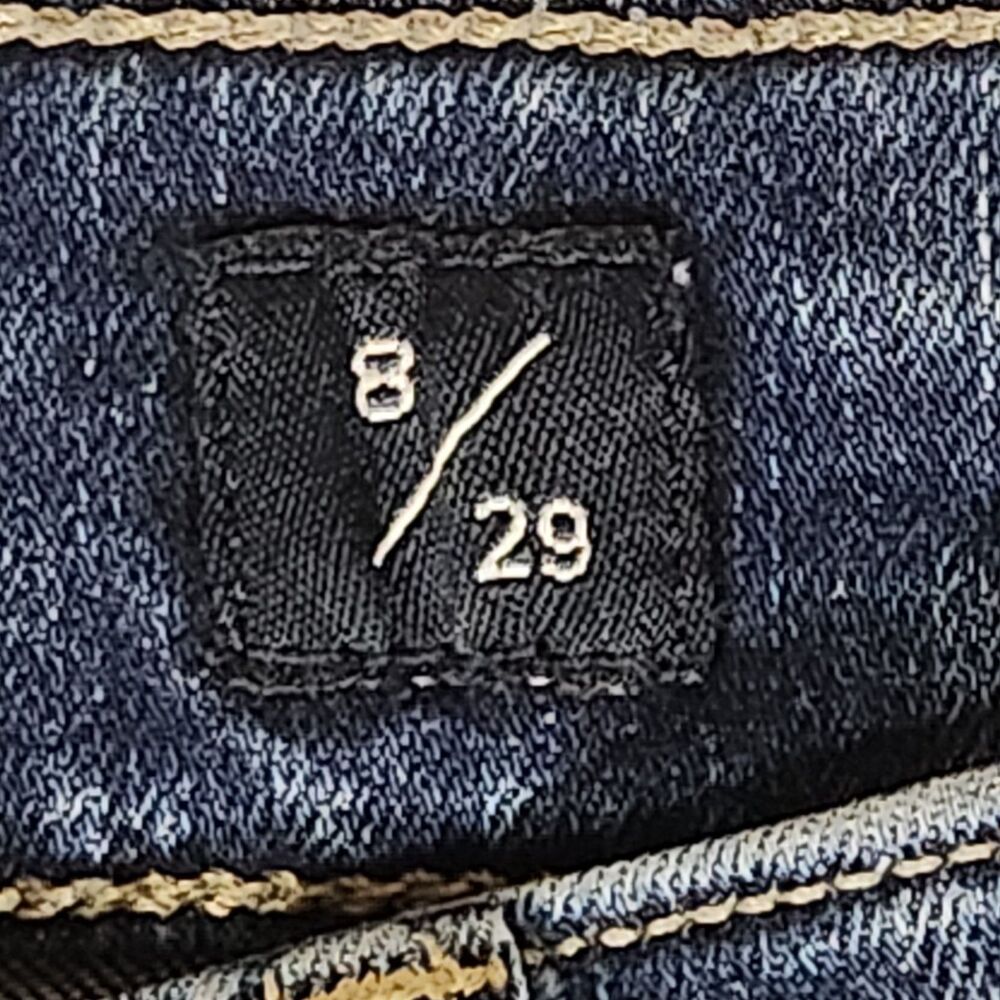 Lucky Brand Ava Crop Jeans Womens 8/29 Blue Skinny Raw Hem Stretch Denim - Picture 13 of 15